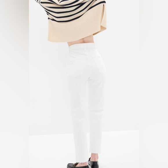 GAP WOMEN HIGH RISE STRAIGHT LEG JEANS - WHITE SIZE 33 TALL (NEW WITH TAGS) - Picture 5 of 5